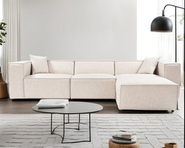 Atelier Del Sofa Lora Sofá Esquinero Marrón Claro